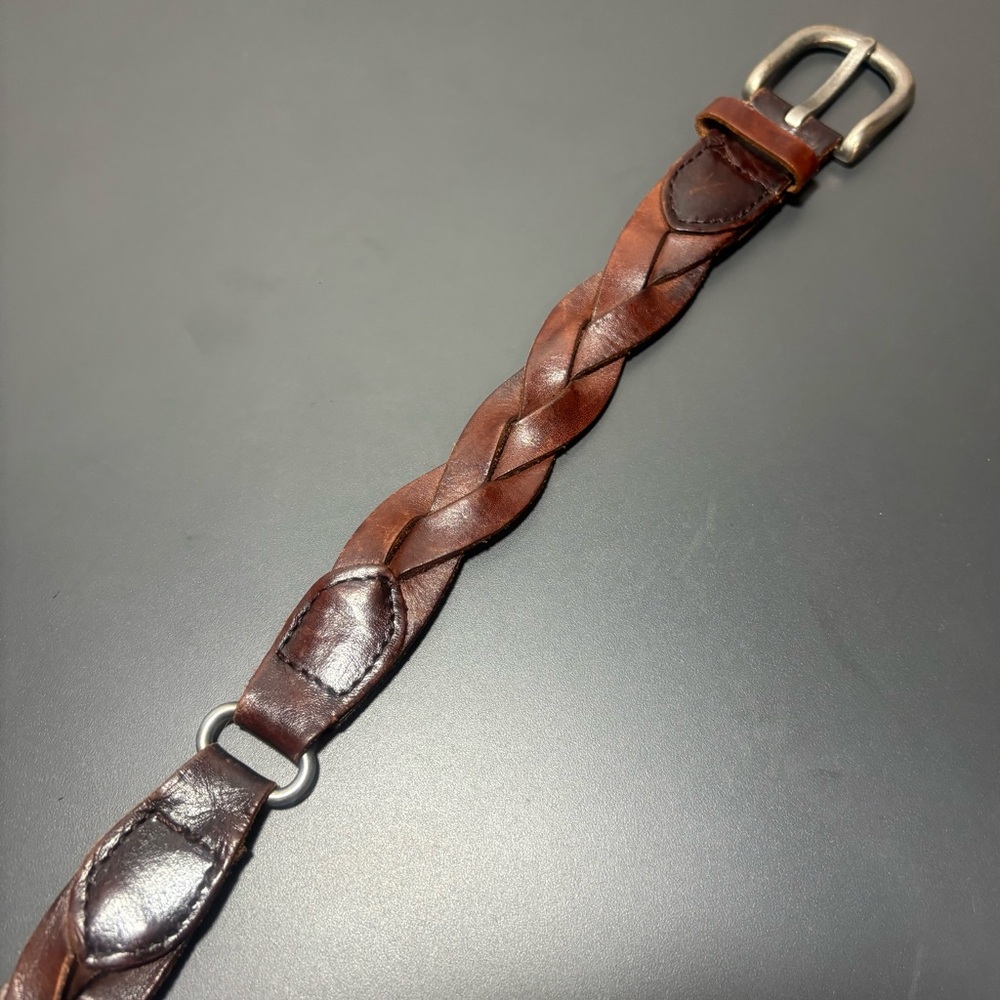 HOLLISTER Braided Brown Leather Belt - Picture 4 of 7